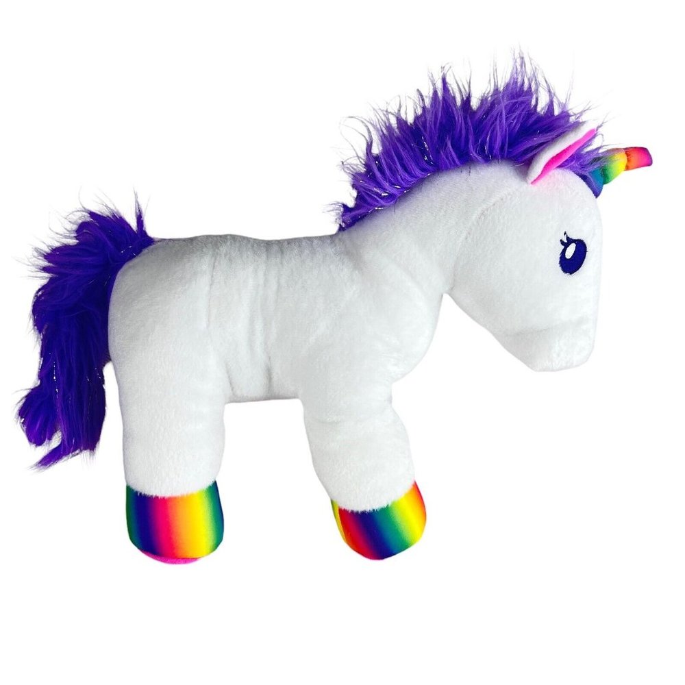 Build A Bear Color Craze Unicorn Plush Rainbow Hoodie Purple Sparkle Stuffed Toy - Picture 8 of 12